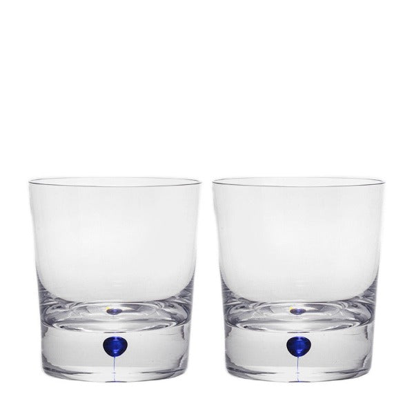 Blue Double Old Fashioned Glass Set