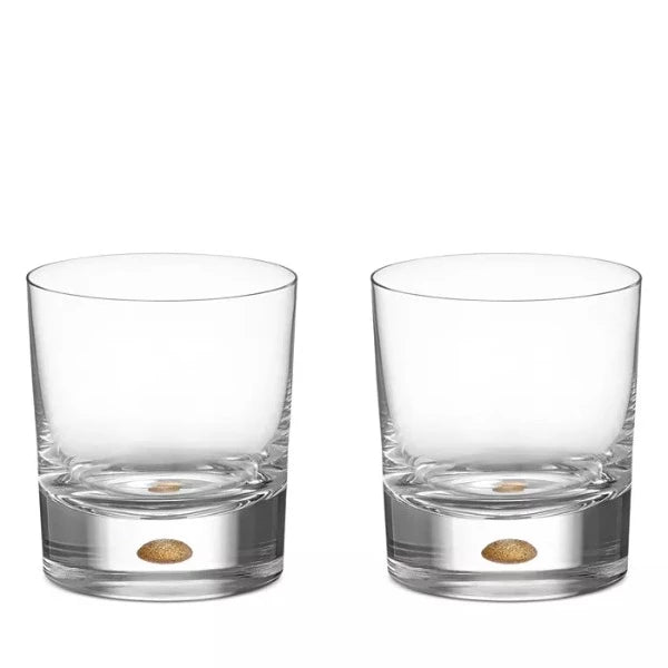 Double Old Fashion Gold Glass Set